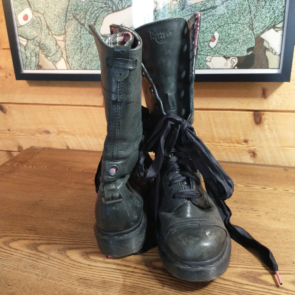 Dr. Martens Dark Leather Combat Boots